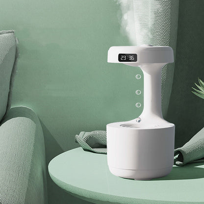 Bedroom Anti-Gravity Humidifier With Clock Water Drop