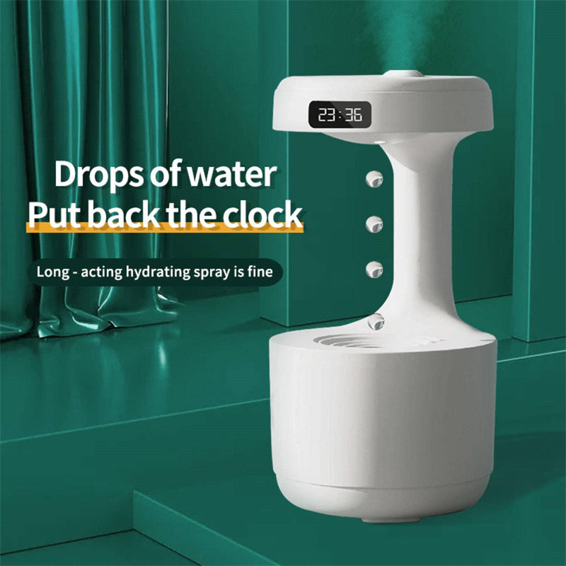 Bedroom Anti-Gravity Humidifier With Clock Water Drop