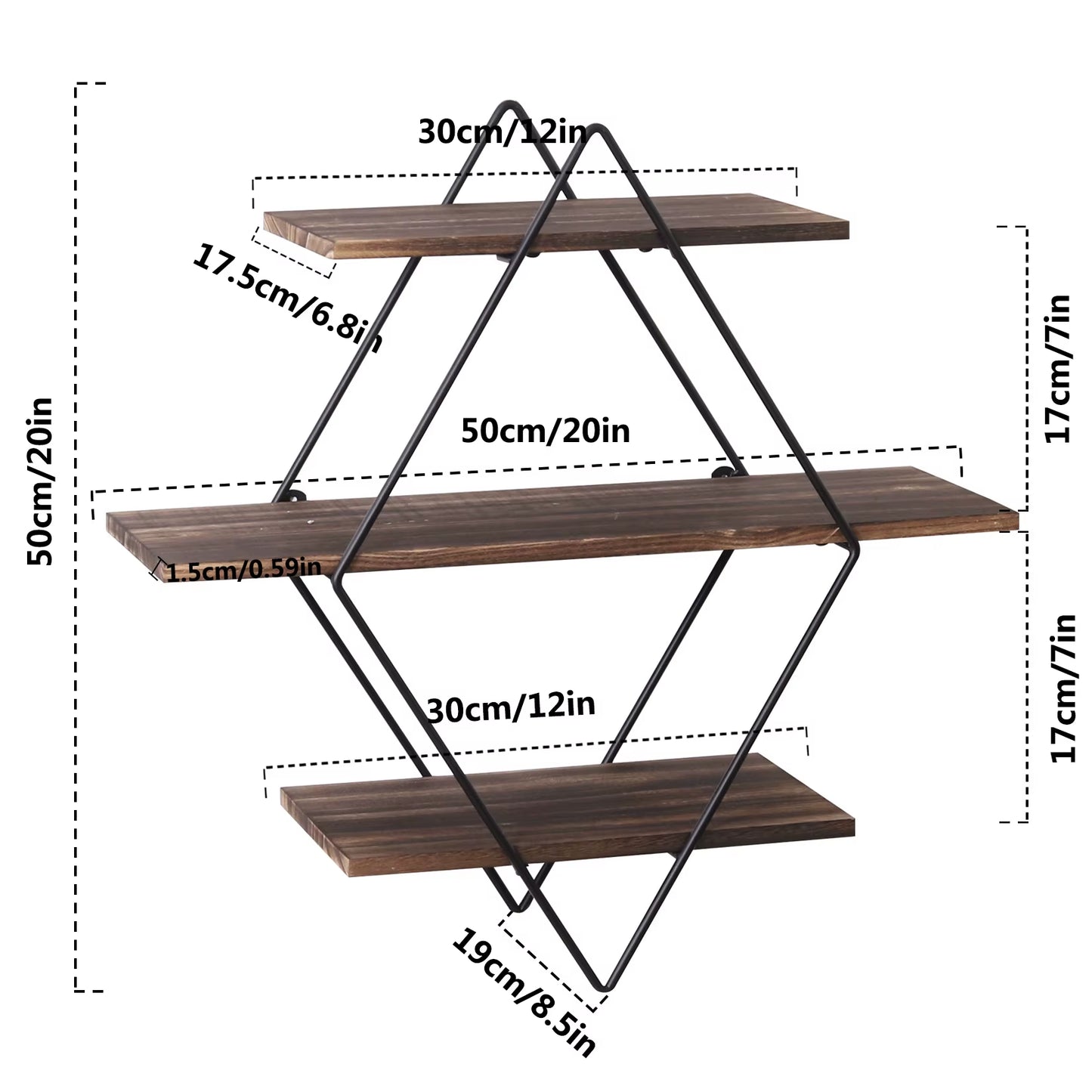 Wall Mounted Wooden Shelves 